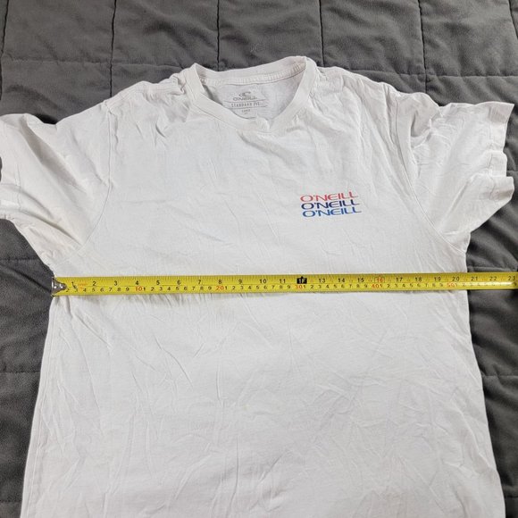 O'Neill Burst Mens Large White Short Sleeve Tee Standard Fit Casual Lightweight - Picture 9 of 12